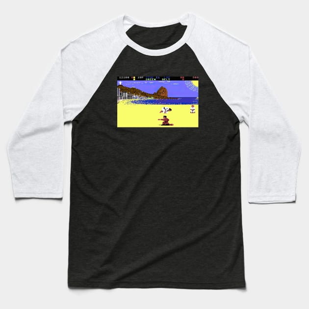 INTERNATIONAL KARATE C64 Baseball T-Shirt by obstinator